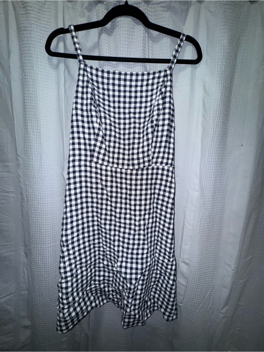 Old Navy Black and White Gingham Slip Dress